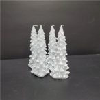 Gyertya kis fenyő 14,5cm - Babakék S/4db