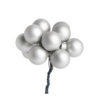 Gömb betűzős üveg pick szett 1,5 cm S/144 - Ezüst matt