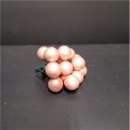 Gömb betűzős üveg pick szett 1,5 cm S/144 - Púder matt