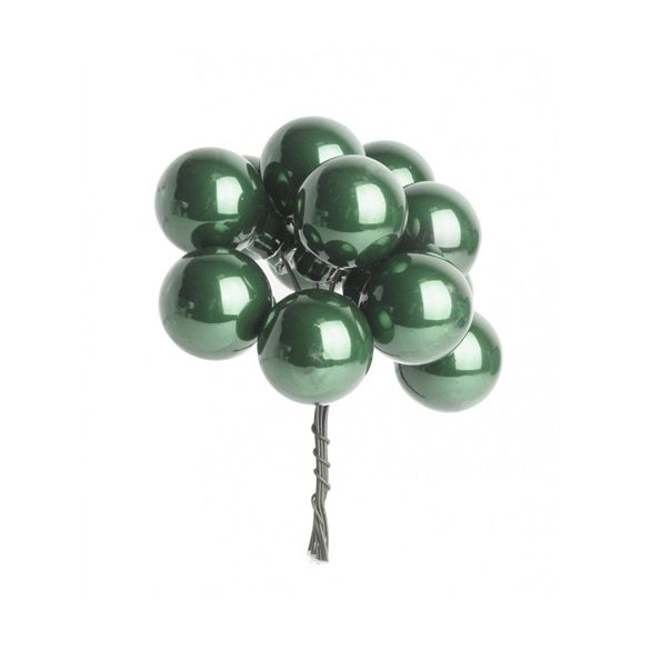 Gömb betűzős üveg pick szett 1,5 cm S/144 - Zöld fényes