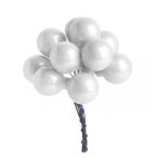   Gömb betűzős üveg pick szett 1,5 cm S/144 - Fehér fényes