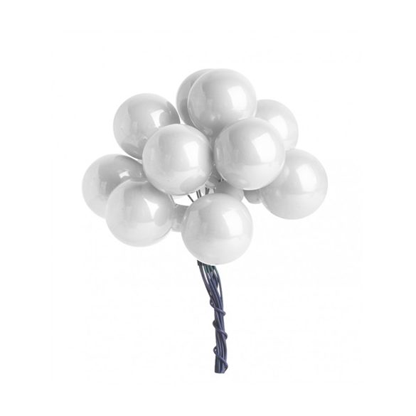 Gömb betűzős üveg pick szett 1,5 cm S/144 - Fehér fényes