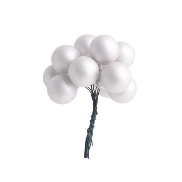 Gömb betűzős üveg pick szett 1,5 cm S/144 - Fehér matt