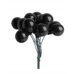   Gömb betűzős üveg pick szett 1,5 cm S/144 - Fekete fényes