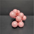   Gömb betűzős üveg pick szett 2,5 cm S/72 - Rózsaszín fényes