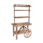 Fa kocsi + polc 91x54x158cm - Szürke