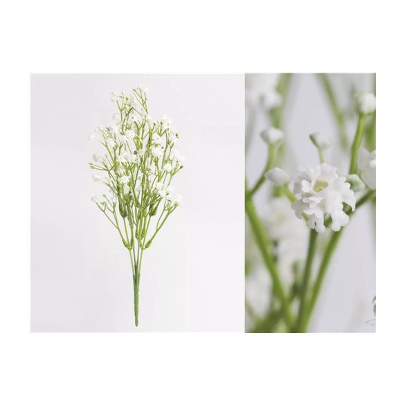 Művirág csokor  apróvirágos 35 cm - Fehér
