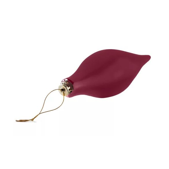 Műanyag gömb cseppalak 30cm - Matt bordó