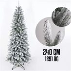   Fenyőfa "Normand" slim 1251 ág 240 cm - Havas Zöld