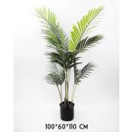 Pálmafa 110cm 10levél - Zöld (műanyag cserépben)