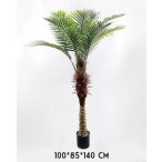 Pálmafa 140cm 9levél - Zöld (műanyag cserépben)