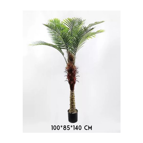 Pálmafa 140cm 9levél - Zöld (műanyag cserépben)