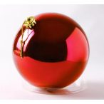 Műanyag gömb 15cm - Fényes piros