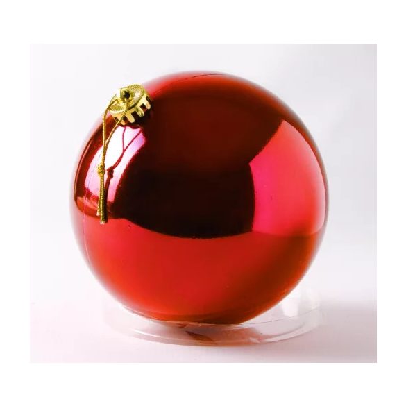 Műanyag gömb 15cm - Fényes piros