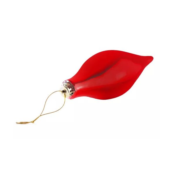 Műanyag gömb cseppalak 30cm - Fényes piros