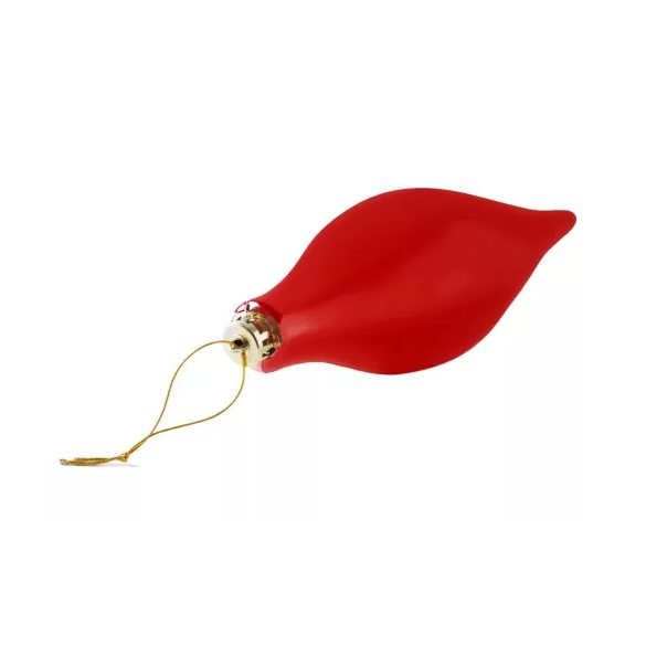 Műanyag gömb cseppalak 30cm - Matt piros