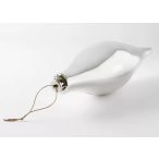 Műanyag gömb cseppalak 30cm - Fényes fehér