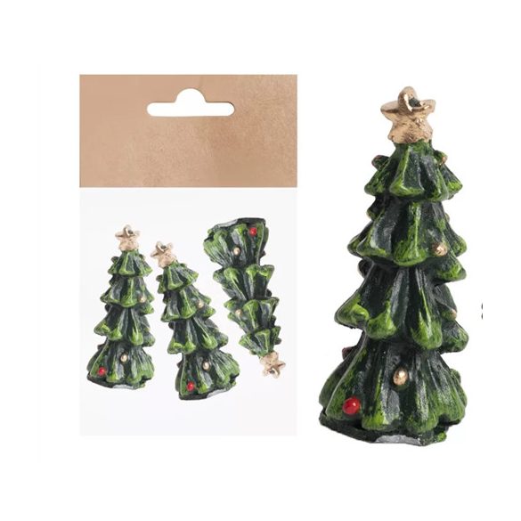 Karácsonyfa poly 2,3x5cm - S/3