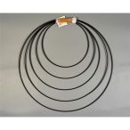 Fém karika szett 20/25/30/35/40cm - Fekete S/5