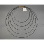 Fém karika szett 20/25/30/35/40cm - Ezüst S/5