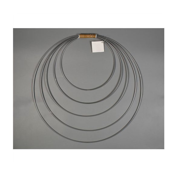 Fém karika szett 20/25/30/35/40cm - Ezüst S/5