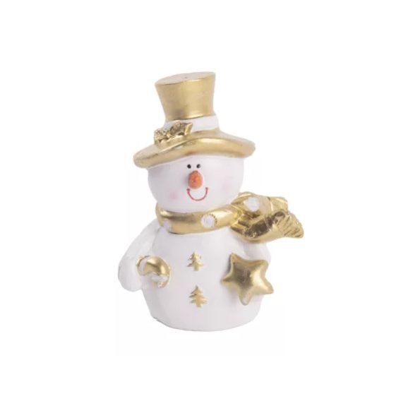 Hóember + kalap poly 7,8cm