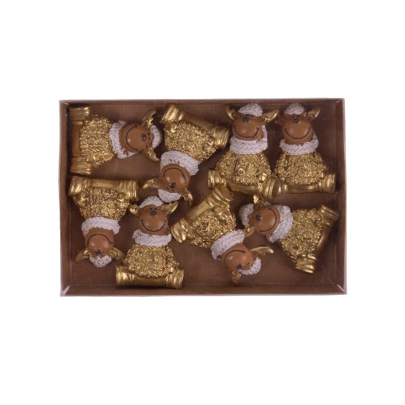 Rénszarvas ruhában poly 2,5x3,2cm - S/8