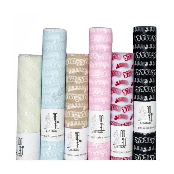 Dekoranyag szíves 50cm x 4,5m - 4színben