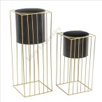 Kaspó fém szett (50x23cm 71x26cm) - Mályva S/2