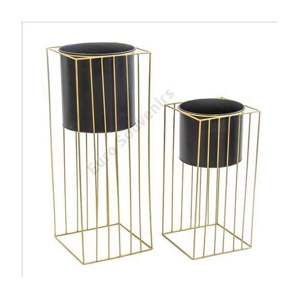 Kaspó fém szett (50x23cm 71x26cm) - Mályva S/2