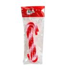 Nyalóka cukorbot 12cm - Piros-fehér S/3