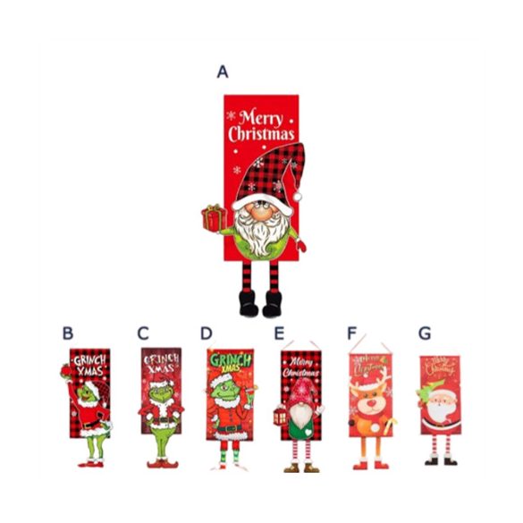 Karácsonyi dekoráció akasztós 40x105cm - 7féle