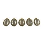 Fém medál lencsével ovális, 18x25 mm - Bronz /DB