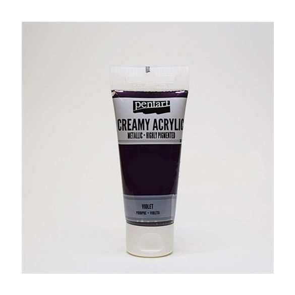 Krémes akrilfesték metál 60ml - Lila
