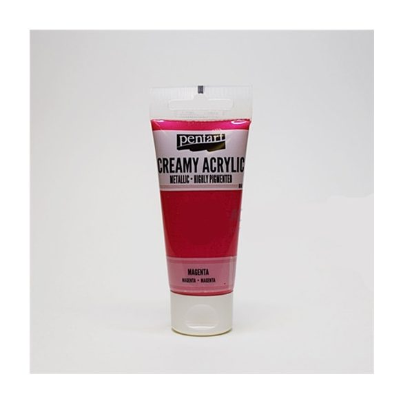 Krémes akrilfesték metál 60ml - Magenta