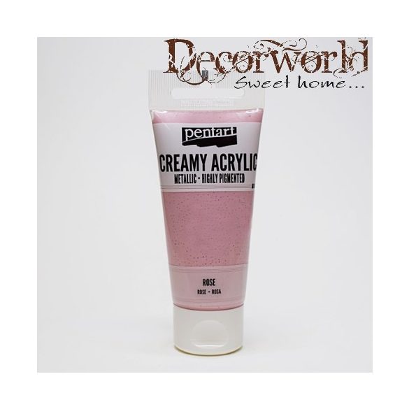 Krémes akrilfesték metál 60ml - Rózsaszín