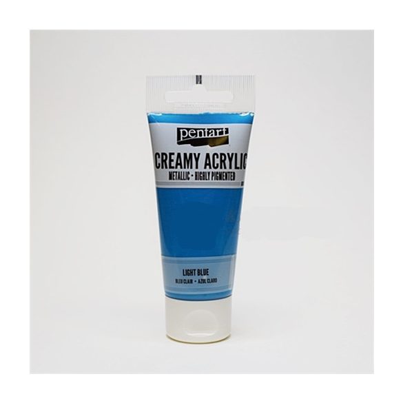 Krémes akrilfesték metál 60ml - Világoskék