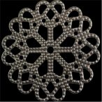 Fém díszítőelem, kerek 6 cm /DB