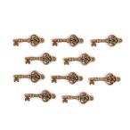 Fém díszítőelem, Kulcs 2,5x0,8 cm /db