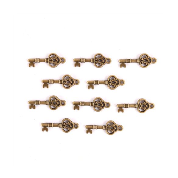 Fém díszítőelem, Kulcs 2,5x0,8 cm /db