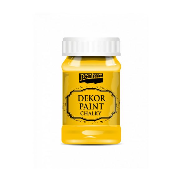 Dekor krétafesték lágy 100 ml - Napsárga