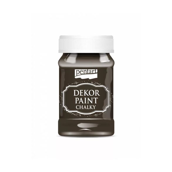 Dekor krétafesték lágy 100 ml - Gesztenyebarna