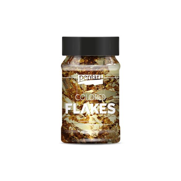 Színes fólia pehely 100ml - Barokkarany