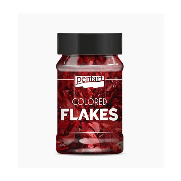 Színes fólia pehely 100ml - Piros