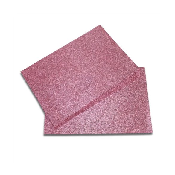 Dekorgumi glitteres 2mm A4 - Rózsaszín S/10