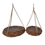 Függőkosár rattan 85x18cm - Vörös barna M-es