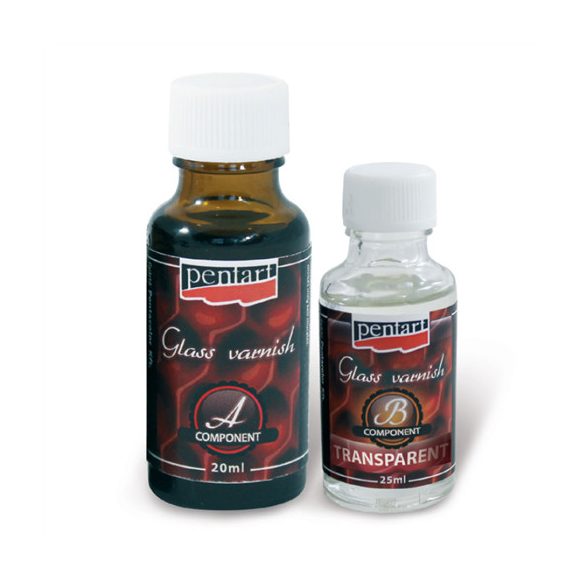 Kétkomponensű üveglakk 20+10 ml szett színtelen