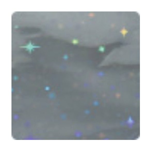 Dekorfólia hologram csillagok 14 x 14 cm, 5 db/csomag