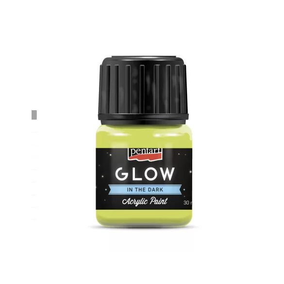 GLOW sötétben világító akrilfesték 30ml - Limezöld