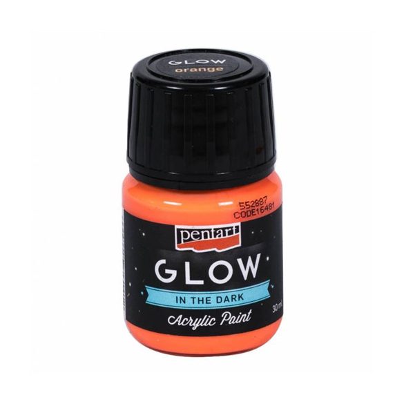 GLOW sötétben világító akrilfesték 30ml - Narancs